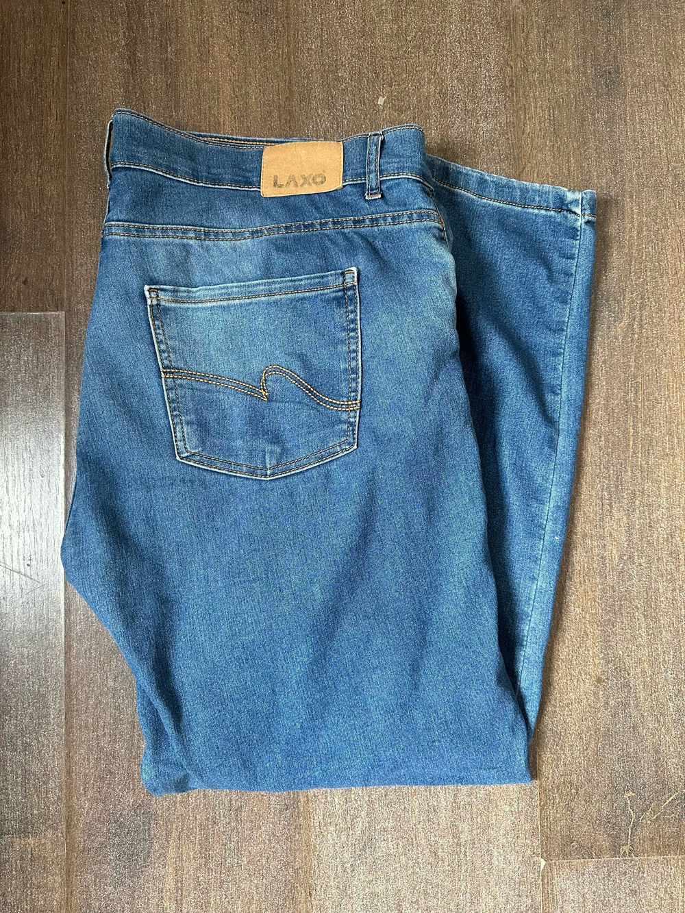 LAXO Men's Jeans Casual Denim Straight Leg 12 Regular Blue Black